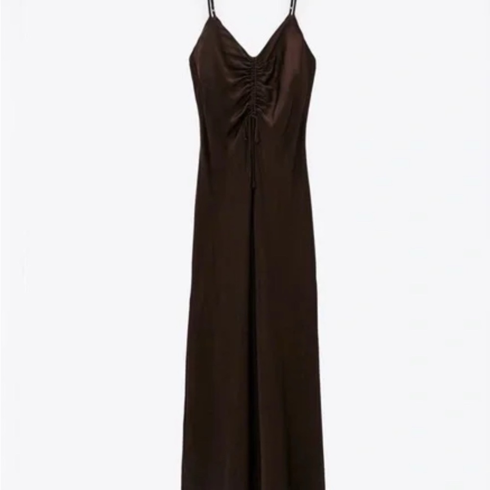 Zara Chocolate Brown Maxi Dress